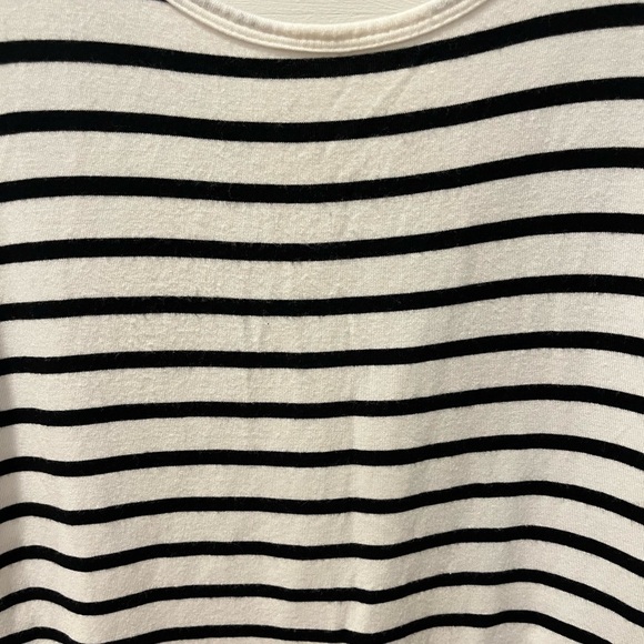Oui Black & White Striped Tank Top - Size 4 - Picture 9 of 9